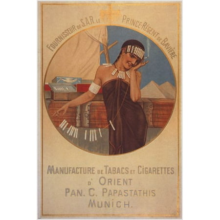 Tobacco & Cigarettes Vintage Ad Poster N. Gysis Germany 1897 (Best Cigarette Tobacco In The World)