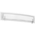 thumbnail image 2 of 4 Light Vanity Fixture, Frosted Glass & Linen Glass-Finish:Satin Chrome, 2 of 2