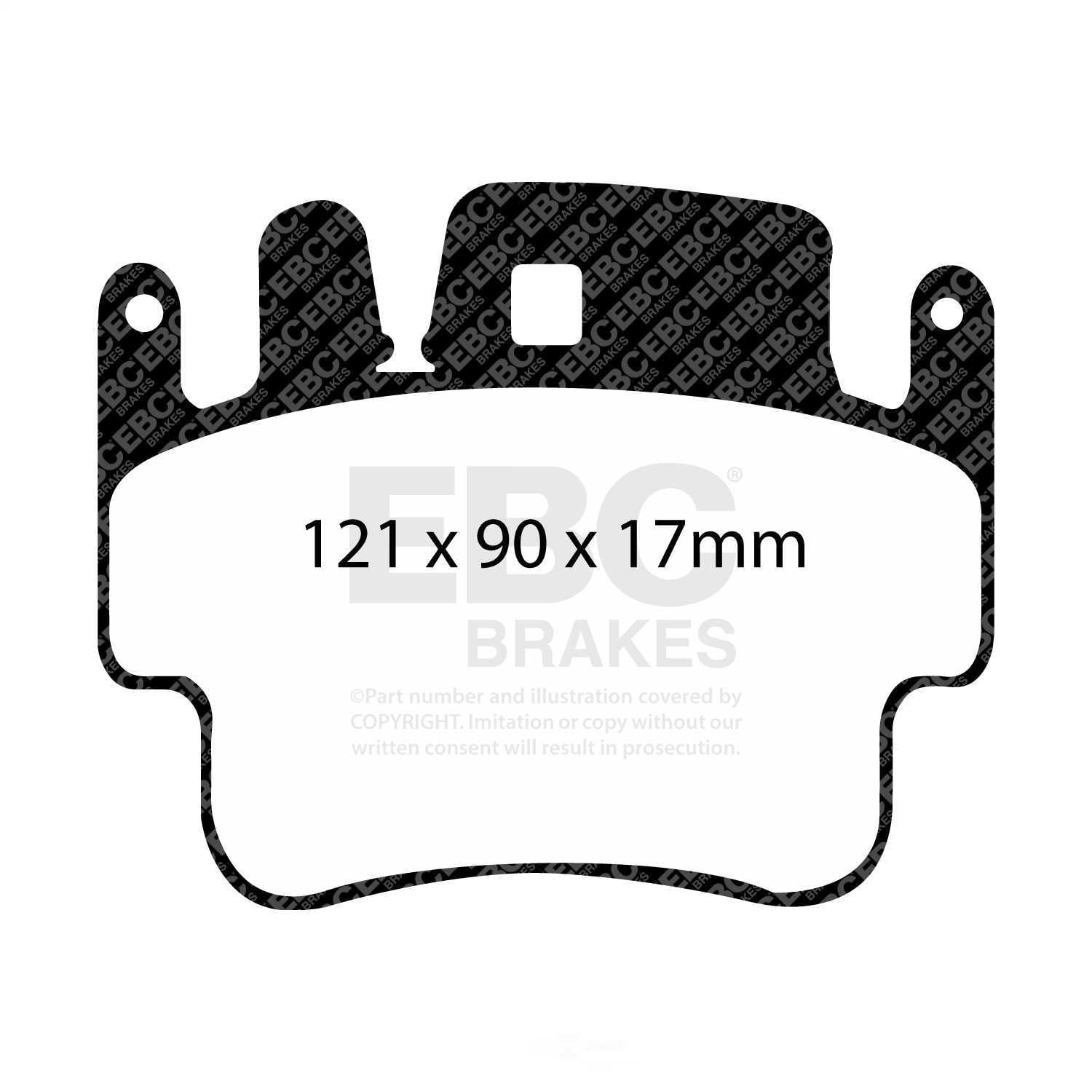 EBC Brakes Bluestuff NDX Trackday Brake Pad Set Fits select: 1998-2004,2006 PORSCHE 911
