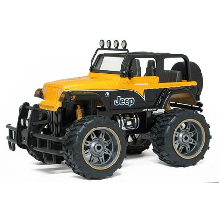 New Bright 1:10 Full-Function Radio-Controlled Mopar Jeep, Yellow