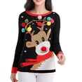 thumbnail image 1 of Dvkptbk Chandails de Noël pour Femmes Chandails de Noël pour Femmes Tricotés Col Rond Tricot Manches Longues Chandail Décontracté à Enfiler Haut Vêtements en Liquidation, 1 of 2