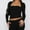 Black, variant on SNKSDGM Casual Easter Shirt Womens Shirts Casual Long Sleeve Women Lace Trim Long Sleeve Crop Tops Cute Square Neck Slim fit Shirts Going Out Tops Blouse Business Casual Tops for Women Short Sleeve
