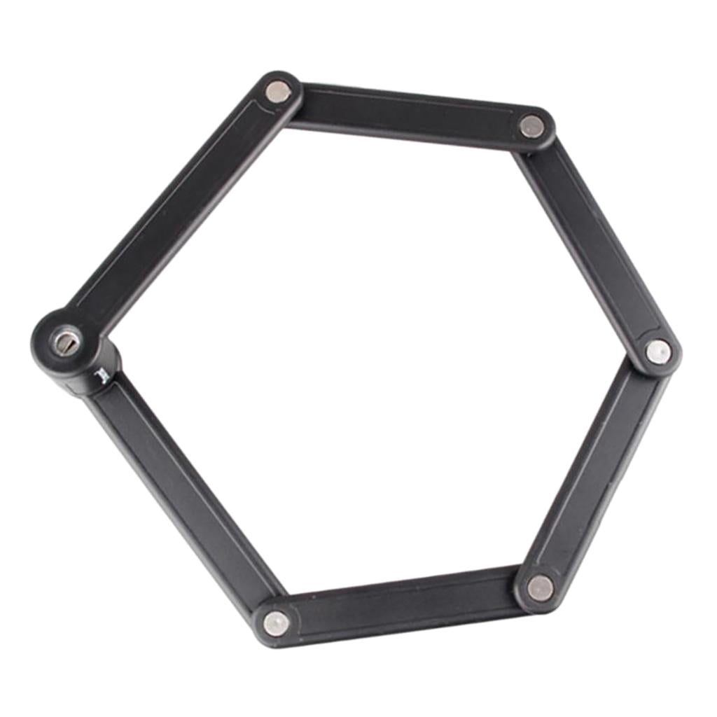 Heavy Duty 6 Joints Folding Lock with Mounting Bracket for Mountain Road Bikes