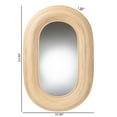 thumbnail image 5 of bali & pari Drucilla Modern Bohemian Natural Rattan Oval Wall Accent Mirror, 5 of 5