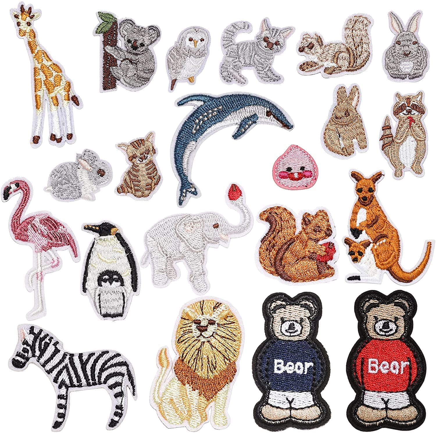 Iron on Patches, 21Pcs Embroidered Applique Patches Stickers