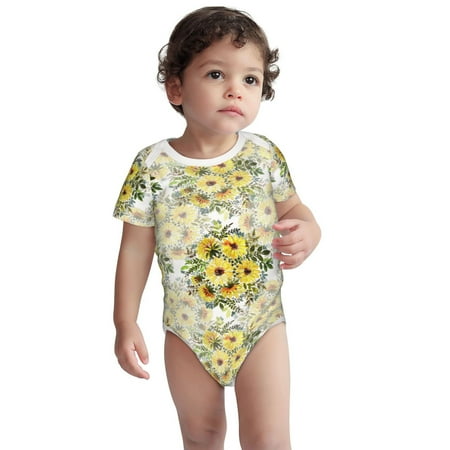 

Noikeo Daisies And Wildflowers for Baby Unisex-Baby Short Sleeve Bodysuits One-Piece for Infant Baby Boys & Girls Baby Romper with Snap Closure Baby Clothes for Daily Wear-6 Months