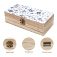 thumbnail image 3 of 7.9×2.3 In Wooden Boxes Durable Easy To Use Dustproof Prevent Slippery Delicate And Cabinet Milk Cow Print Style Lavender_4, 3 of 8