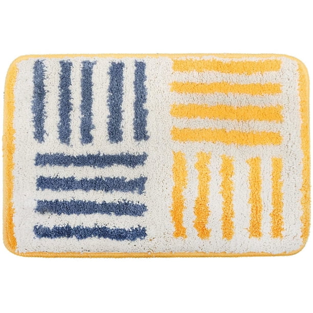 Alfombra de baño, felpudo interior, felpudo de ducha interior de 40 cm x 60 cm, felpudo de entrada antideslizante y resistente al polvo, lavable y ultraabsorbente.