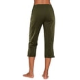 thumbnail image 6 of Tqcoqu Capris for Women with Pockets,Golf Pants 7/8 High Waisted Stretch Pull On Ankle Business Casual Travel Athletic Work,Army Green Women's S-XXXL, 6 of 9