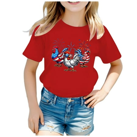 

Children Independence Day Theme Printing Fashion Part Print Short Sleeve Round Neck T Shirt Tops Toddler Girls Undershorts Toddler Girl Long Sleeve T Shirts Heart Shirt Toddler Girl Blouse for Baby