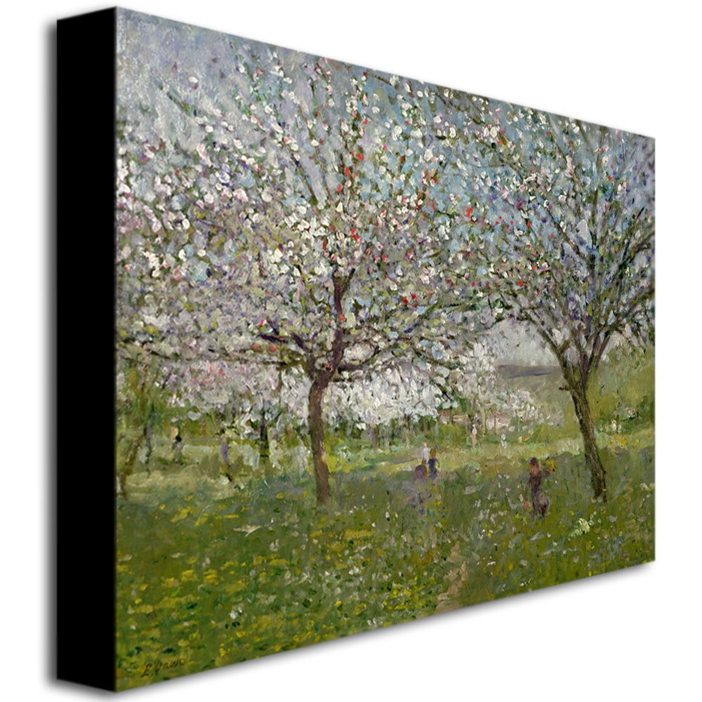 Trademark Art "Apple Trees in Flower" Canvas Art by Ernest Quost