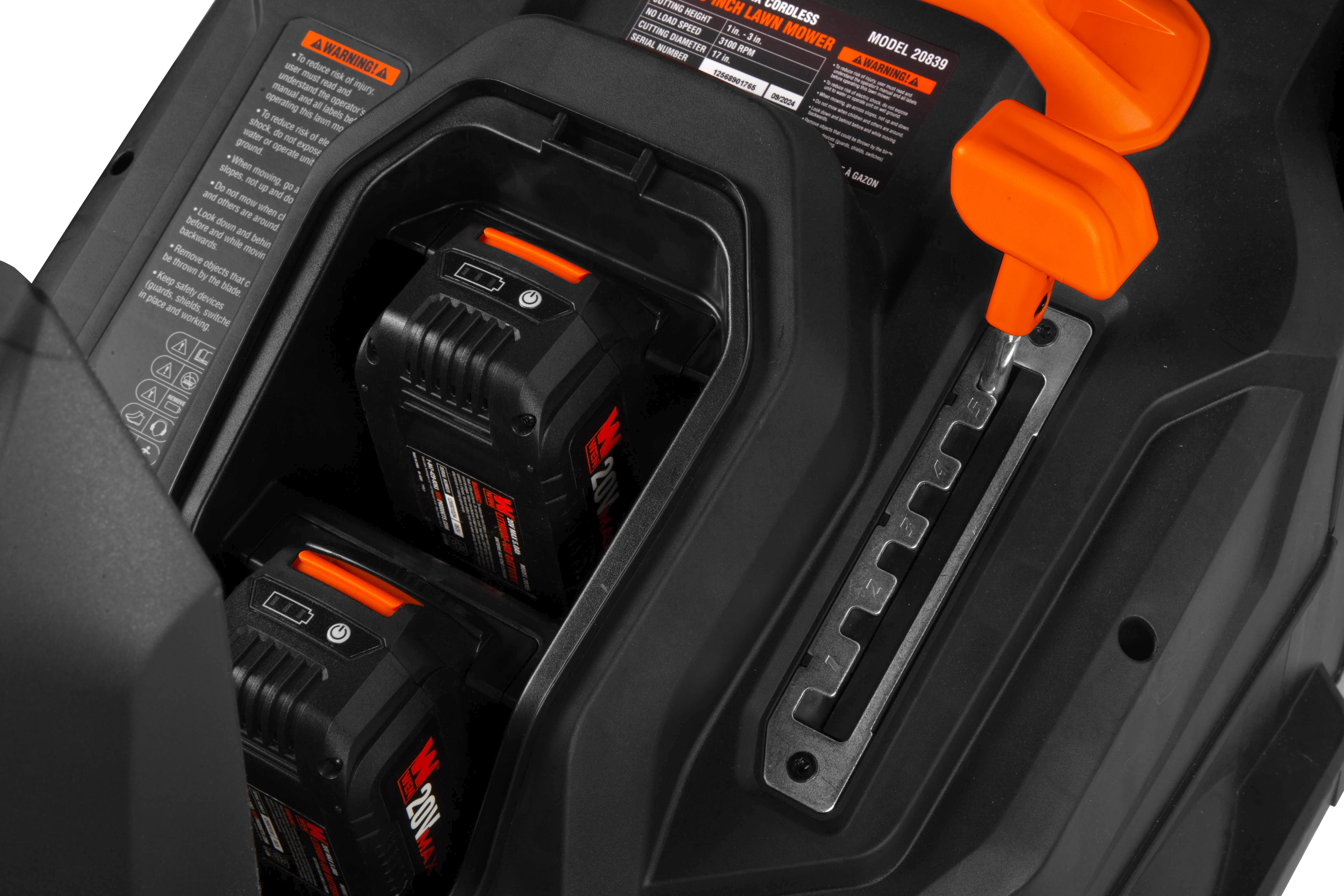 WEN 20V Max 2-in-1 19-Inch Cordless Brushless Lawn Mower and Mulcher with Two 5Ah Batteries and Dual Port Charger