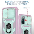 thumbnail image 3 of ShellTech Case for Galaxy S20 FE, Shockproof Impact Resistant with Slide Lens Protective Cover Case for Samsung Galaxy S20 FE/S20 FE 5G,Green/Pink, 3 of 11