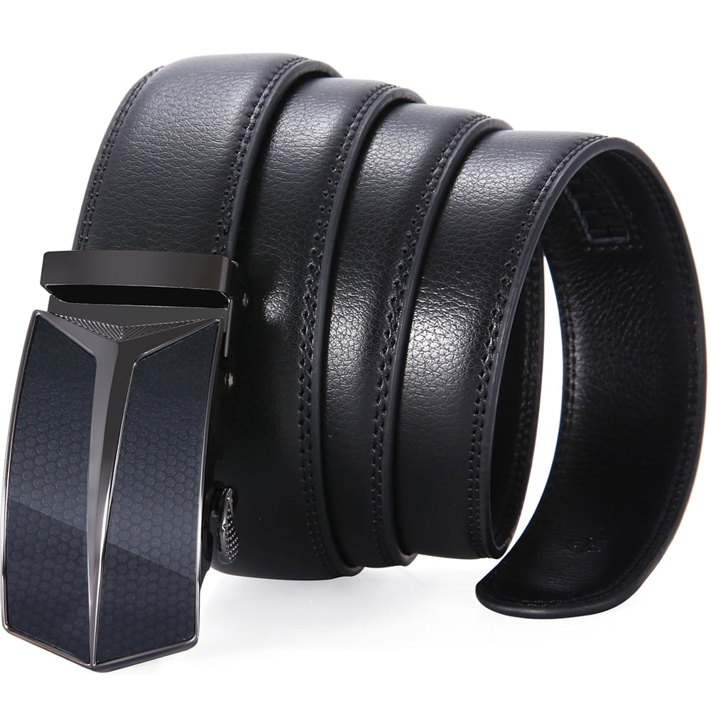 Mens Belt Ratchet Automatic Belt for Men 35 mm Wide Leather Belt  Up to 44' waist