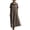 Coffee, variant on Women's Cowl Neck Short Sleeve Maxi Dress Solid Loose Flowy Long Dress For Spring Autumn Daily Commute Travel Family Gatherings