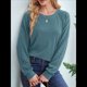 thumbnail image 4 of Sudaderas para Mujer, Suéteres de Cuello Redondo con Mangas de Punto , Moda 2025 Azul Mar M, 4 of 8