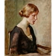 thumbnail image 3 of Magnus Enckell 15x17 Black Modern Framed Museum Art Print Titled - Portrait of Miss Barbara Lagerborg (1925), 3 of 5