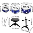 NUOLUX Drum Set for Kids Jazz Drum Kit for Toddler Drum Set with Stool