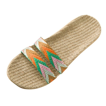 

Qufokar Cowboy Boots Women Wide Calf Fuzzy Sandal Slippers Women Home Indoor Slippers Open Women S Beach Linen Shoes Fashion Flat Toe -Slip Women S Slipper