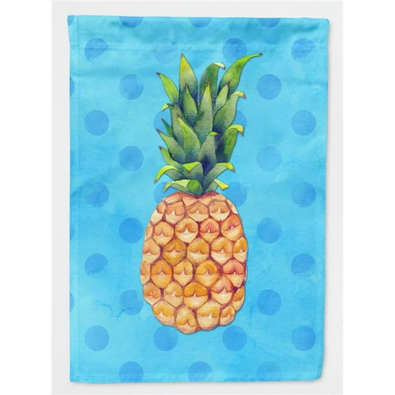 Pineapple Blue Polkadot Flag Canvas, House Size