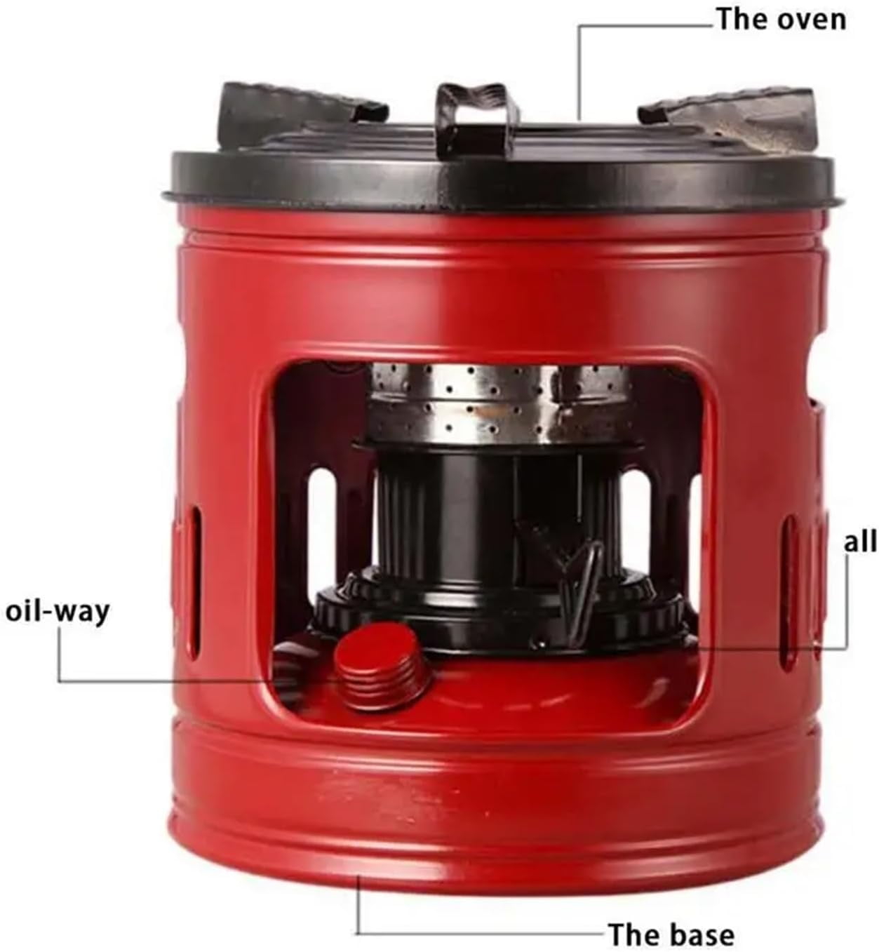 Kerosene Heater, 2pc Windproof Camping Stove Kerosene Mini Portable Outdoor Travel Picnic Cookware BBQ Barbecue Cooking Burner,for Indoor Camping Garage