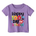 thumbnail image 4 of PMVFHDE Hauts pour Filles T-Shirts pour Filles T-Shirts Décontractés pour Filles T-Shirts Amples pour Filles et Garçons Col Rond Manches Courtes T-Shirt d'Été Décontracté Violet, 1-2 Ans, 4 of 4