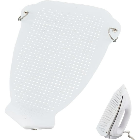 Iron Shoe Cover 6.1x9.3 Inch Plastic Steam Iron Bottom Cover White Iron Protective Cover Home Iron Shoe Cover for Electric Iron Assistant Clothing Protection Tools