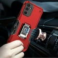 thumbnail image 3 of Designed for Samsung Galaxy S21+ Plus Hybrid Cases with Magnetic Ring Holder Stand Kickstand Heavy Duty Rugged Drop Shockproof Phone Case Cover [Red], 3 of 7
