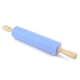 thumbnail image 1 of Rodillo de silicona antiadherente para hornear con mango de madera - Azul, 1 of 8