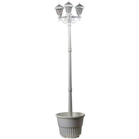 Westinghouse 3-Head White Solar Lamp Post