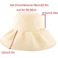 thumbnail image 3 of PIKADINGNIS Women Sun Hat Lace Summer Beach Cap Fashion Pearl Foldable Visor Floppy Hats Wide Brim with Bowknot Bucket Cap, 3 of 6