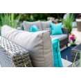 thumbnail image 6 of Bari 4-Piece Wicker Sofa Set, Resin Wicker Outdoor Patio Furniture Conversation Loveseat Set in Mixed Gray with Three Seat, Two Armchairs, and Coffee Table, 6 of 11