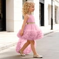 thumbnail image 7 of ATOGUTA Elegant Dresses for Girls Pink Sleeveless Tulle Formal Wedding Pageant Party Fancy Princess Ball Gown Dresses 6M-4T, 7 of 7