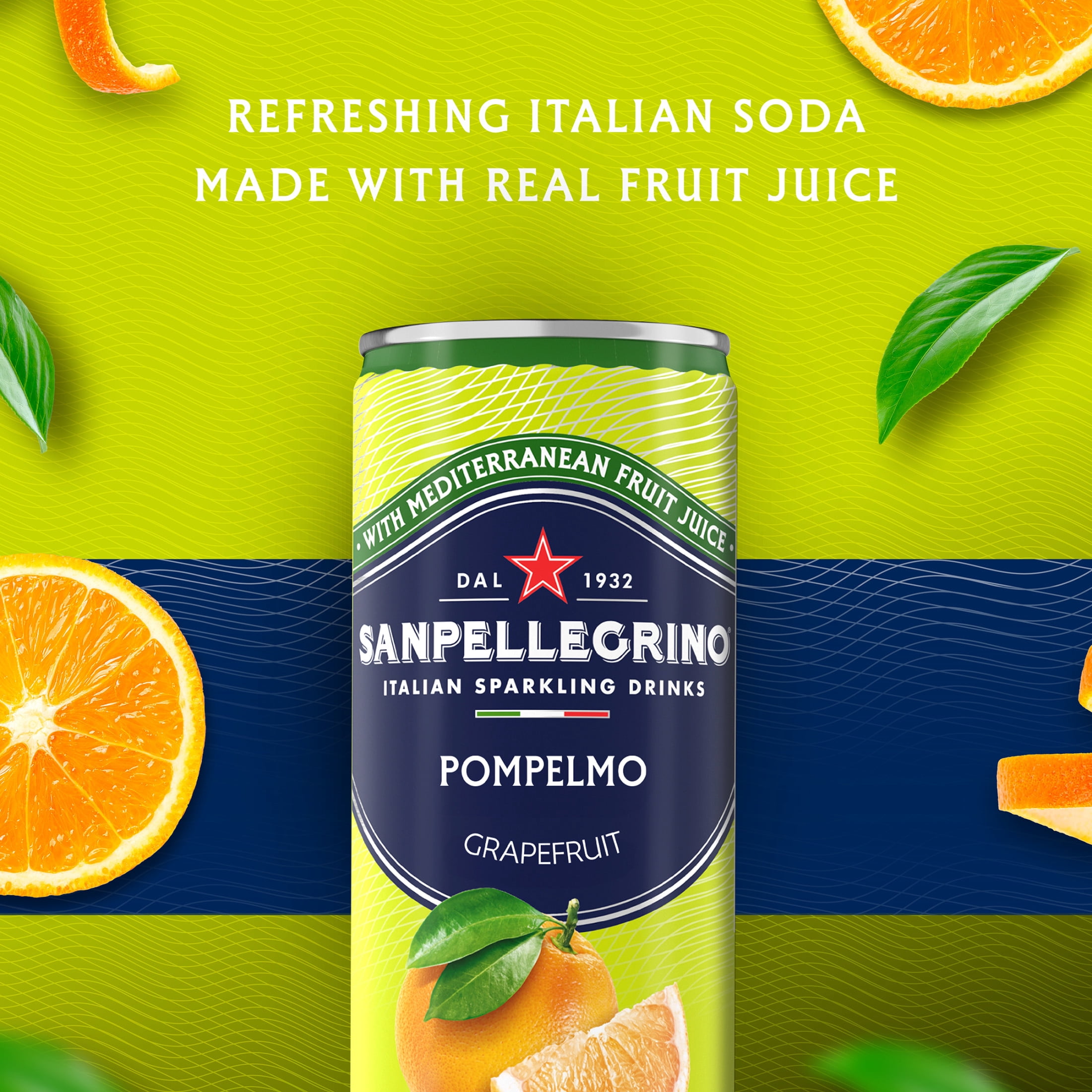 SanPellegrino Soda Italiana Sparkling Grapefruit, 24 Pack Cans