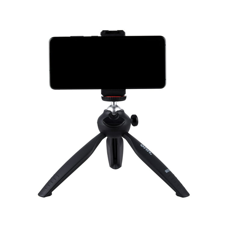 onn. Tabletop Mini Tripod with Smartphone Cradle, GoPro Mount and  Adjustable Ball-Head, 5.5 with 2.2lbs support 