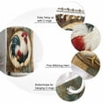 thumbnail image 5 of Extra Long Shower Curtain 72x96 Inch, Rooster Shower Curtain Waterproof Bathroom Decor Vintage Rustic Farmhouse Style Oil Painting Fabric Bath Curtain Set Accessories with Hooks, 5 of 6