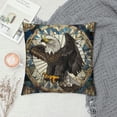 thumbnail image 2 of Orinice Eagle Stained Glass Art Graphic Decorative Throw Pillow Cover for Home Couch Living Room Bed Sofa 22x22in, 2 of 5