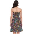 thumbnail image 3 of Dailycode Summer Dresses for Women Strapless Casual Beach Cover Ups Neon Guitar and Skull Tube Top Sundress, 3 of 8