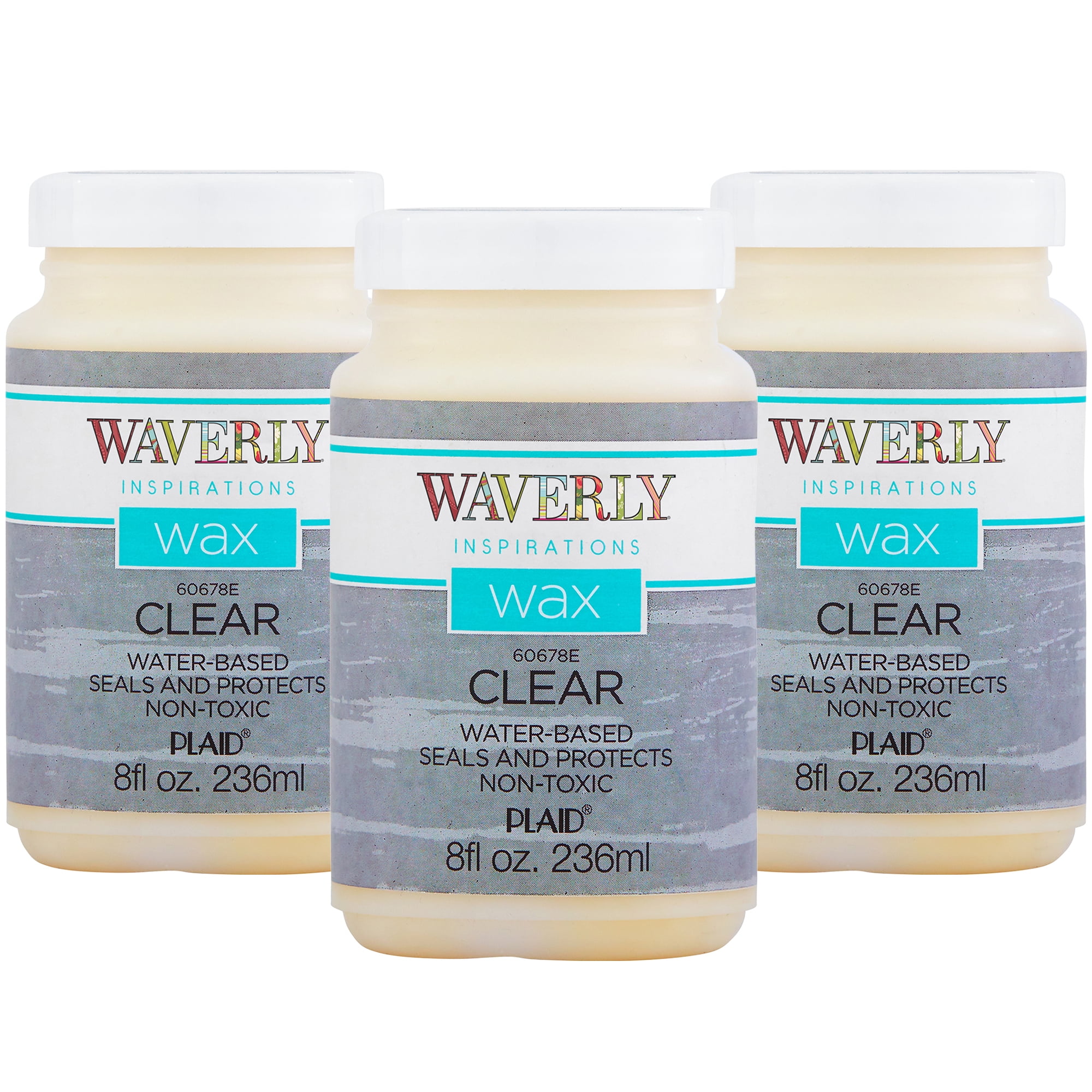 Waverly Inspirations Clear Wax Paint Kit, Set of 3, 8 fl oz Each