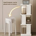 thumbnail image 4 of Corner Bookshelf,Rotating Bookshelf PP  Bookshelf Floor Standing Bookcase Narrow Shelf Revolving Organizer Storage Rack for Small Space Bedroom Study Room, 4 of 7