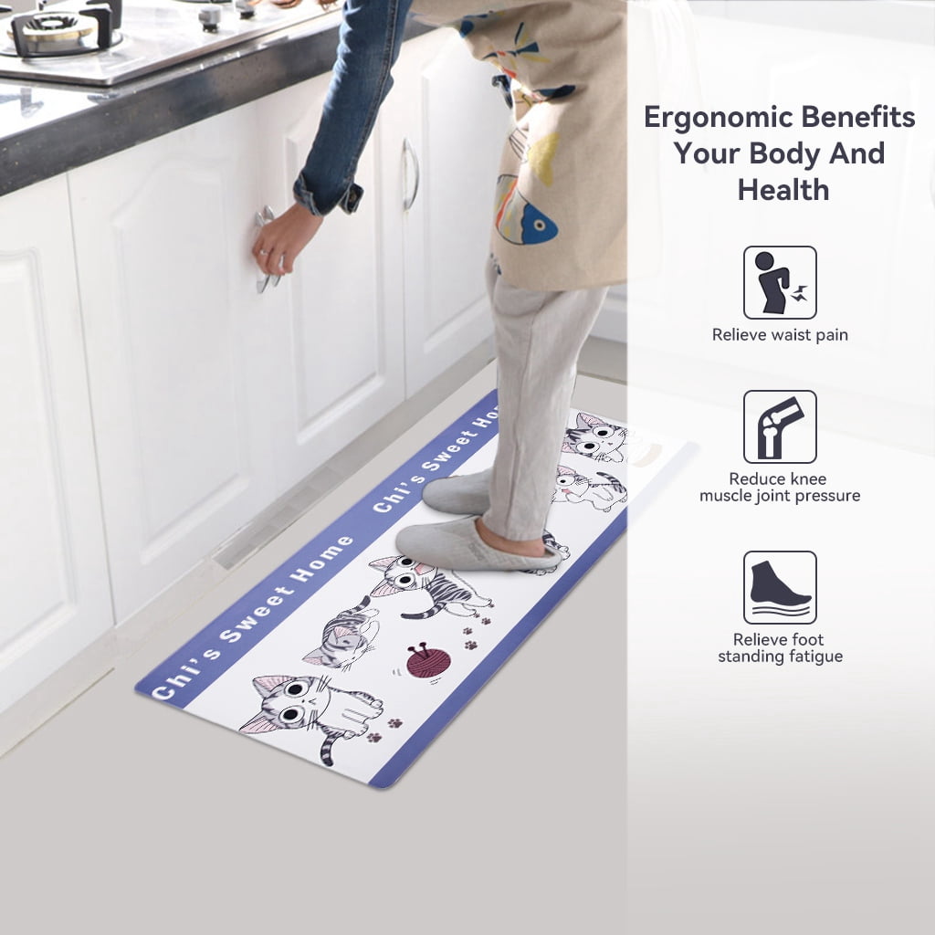 Ray Star Kitchen Floor Mat 19.7"X31.5"X0.31" Non Slip Waterproof Kitchen Mats and Rugs Heavy Duty Ergonomic Comfort Mat Anti Fatigue Mats for Kitchen Floor…