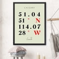 thumbnail image 3 of Map of Calgary, Canada, Multiline Coordinates Colored (8x10), 3 of 9