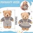 thumbnail image 2 of 12 Pack Stuffed Animal Bears, Mini Couple Bears in Burlap Clothes Animal Toys Small Stuffed Teddy Bears for Christmas, 2 of 5