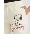 thumbnail image 3 of Peanuts Women’s and Women’s Plus Snoopy Graphic Print Joggers, 29'' Inseam, Sizes XXS-2XL, 3 of 4