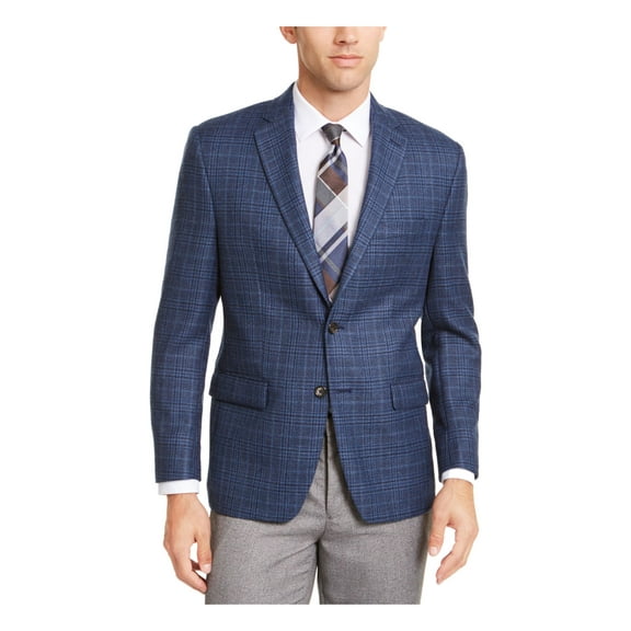 RALPH LAUREN Mens Navy Single Breasted, Wool Blend Blazer Jacket 36 S