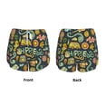 thumbnail image 6 of Uemuo Colorful Hippie Pattern Women's Athletic Shorts High Waisted Running Shorts with Liner Pockets Gym Elastic Workout Shorts-XX-Large, 6 of 9