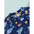 thumbnail image 6 of Sedceaty Kid Toddler Boys One-Piece Swimsuit,6-24 Months 2T 3T 4T  Sun Protection Long Sleeve Crewneck Ocean Animal Whale Print Zipper Swimwear, 6 of 10