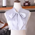 thumbnail image 4 of WZXFASHION Bow Tie Detachable Collar Satin Fake Shirt Collar with Ribbon Elegant Accessory One Size 118g, 4 of 4