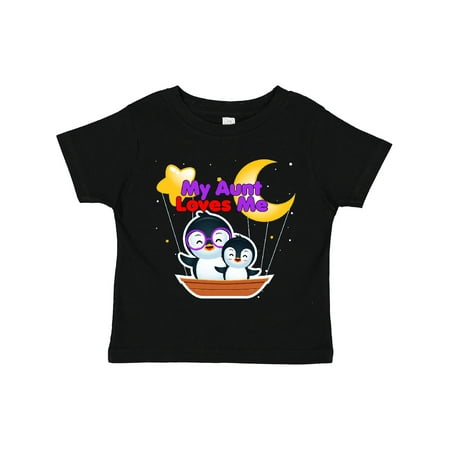 

Inktastic My Aunt Loves Me Penguin Gift Toddler Boy or Toddler Girl T-Shirt