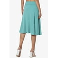 thumbnail image 2 of Women's Simple Foldover Stretch A-Line Flared Knee Length Skirt Comfy Stylish, 2 of 7